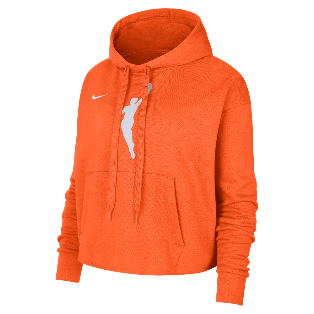 Team 13 Courtside Women's Nike WNBA Cropped Pullover Hoodie Orange brillant/Orange brillant/Blanc