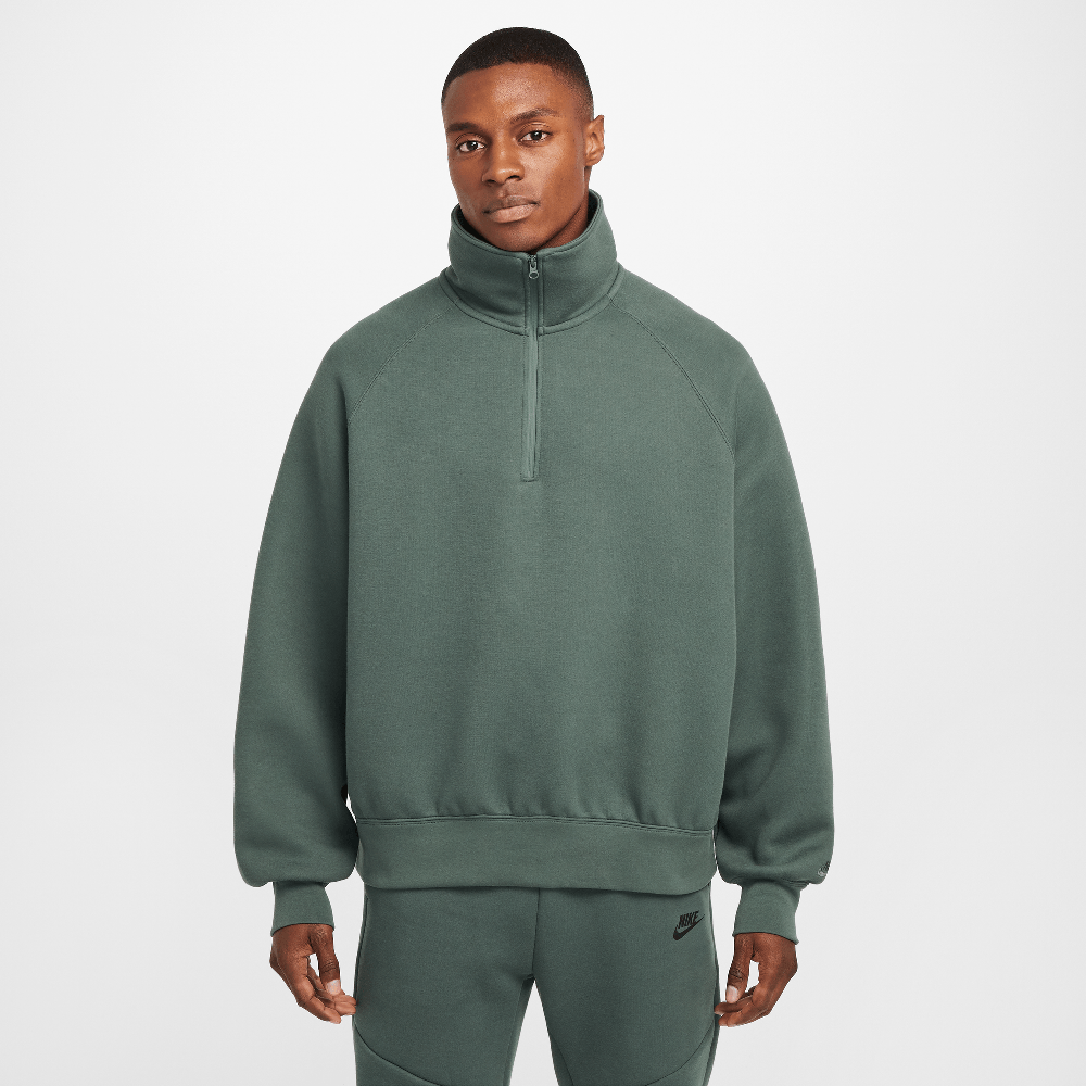 Haut mi-zippé Nike Tech Fleece pour homme Vert vintage/Vert vintage