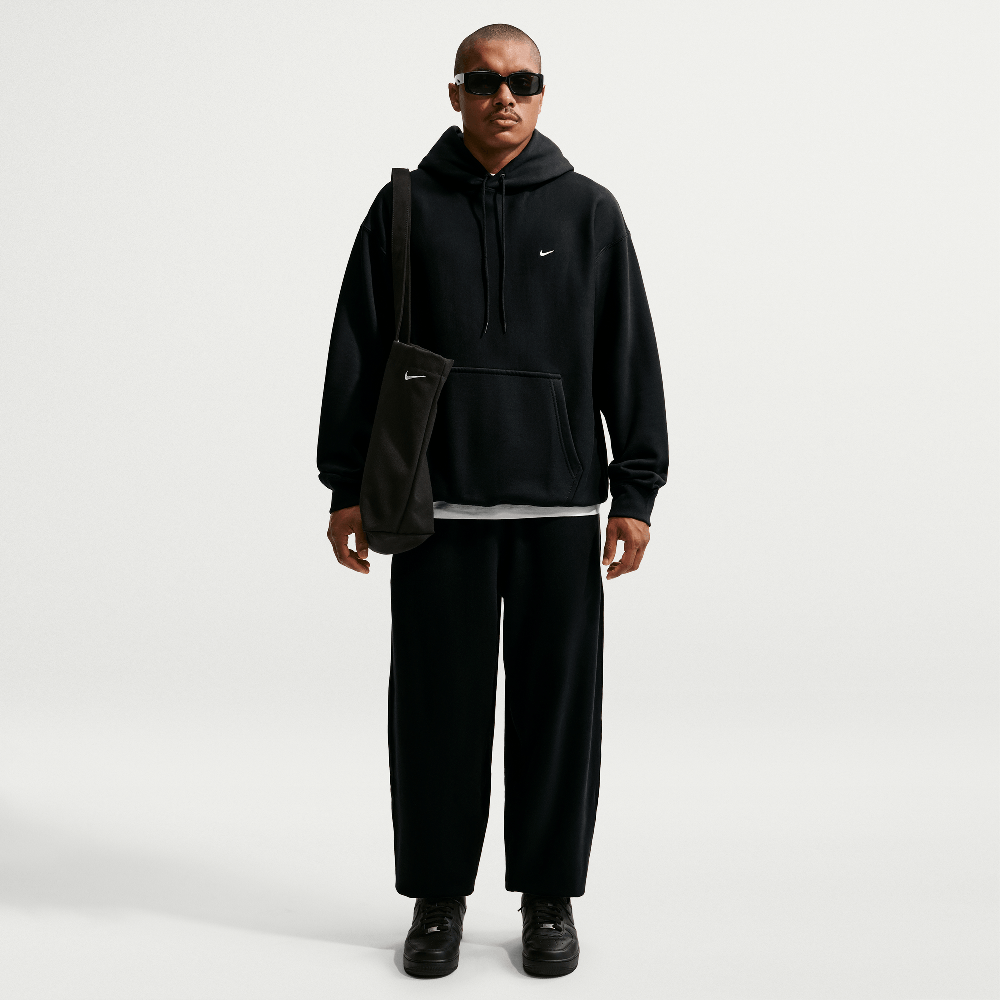 Nike Solo Swoosh – Sweat à capuche pullover pour homme – Noir/Noir/Blanc