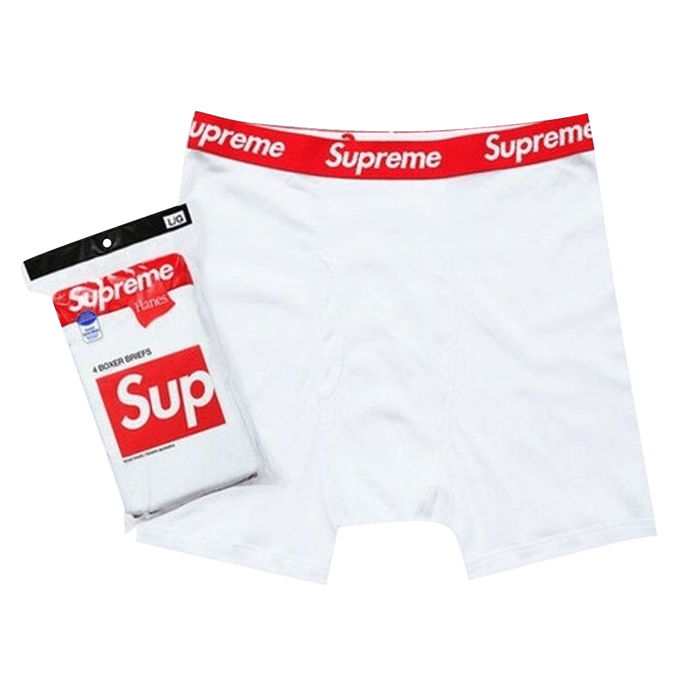 Caleçons Supreme x Hanes (Lot de 4) « White »