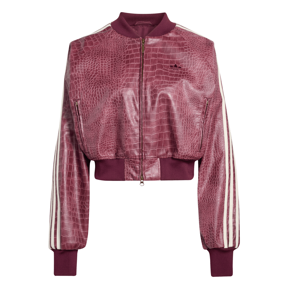 adidas Pleather Jacket Maroon