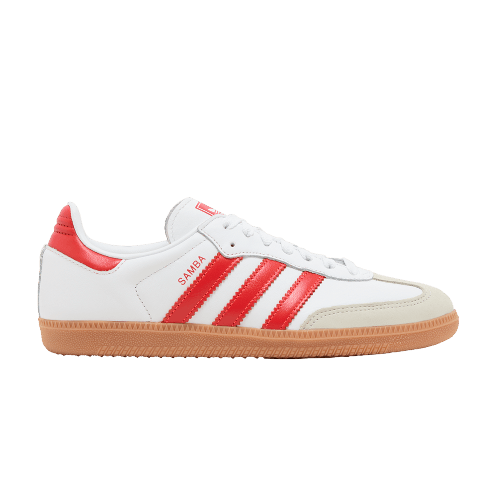 adidas Samba OG White Solar Red Gum (Femme)