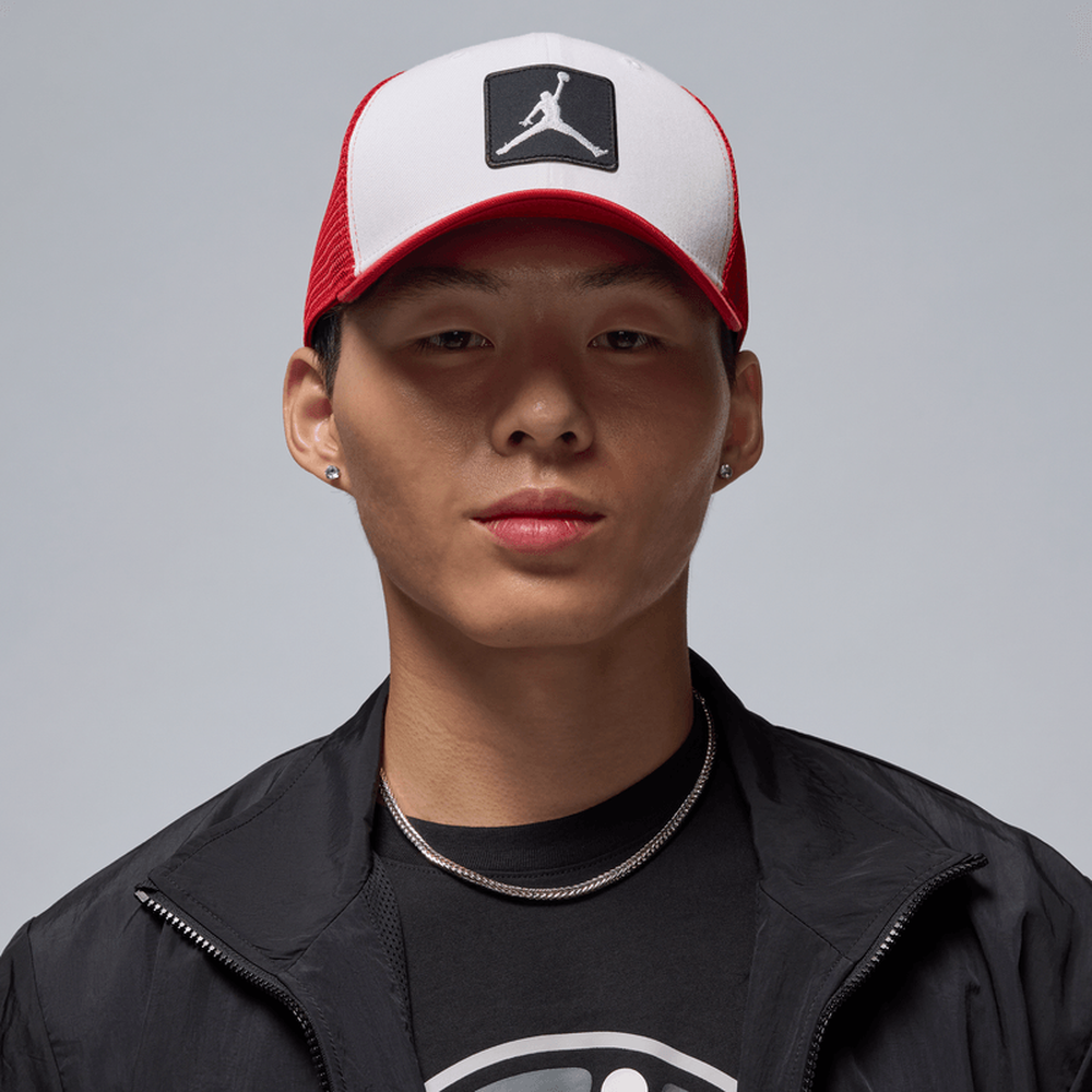 Jordan Rise Jumpman Casquette trucker Blanc Rouge