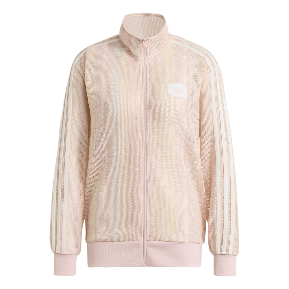 Haut de survêtement Adidas Originals Summer Glow Firebird en maille rose