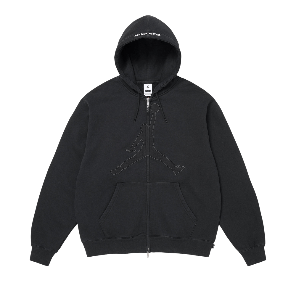 Supreme x Jordan Sweatshirt à capuche zippé 'Black'