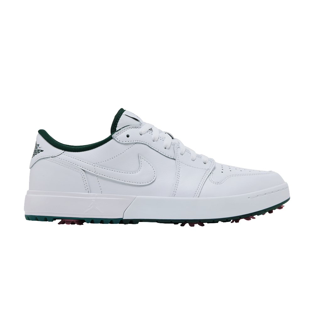 Jordan 1 Low Golf à crampons blanc sapin rose élémentaire
